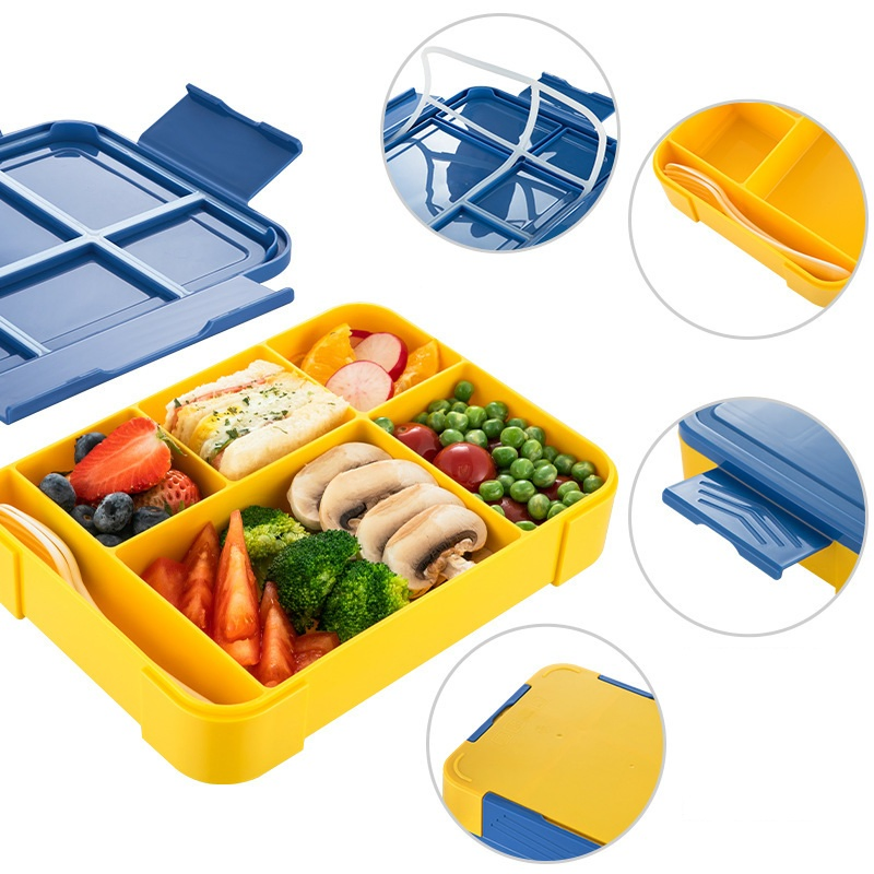 Versatile Microwave-Safe Bento Box with Utensils for Lunch