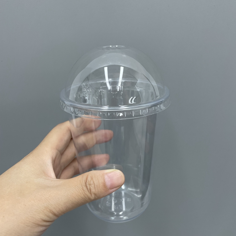 Disposable 12oz 16oz 20oz Clear Pet Plastic Cold Cup with Dome Lid