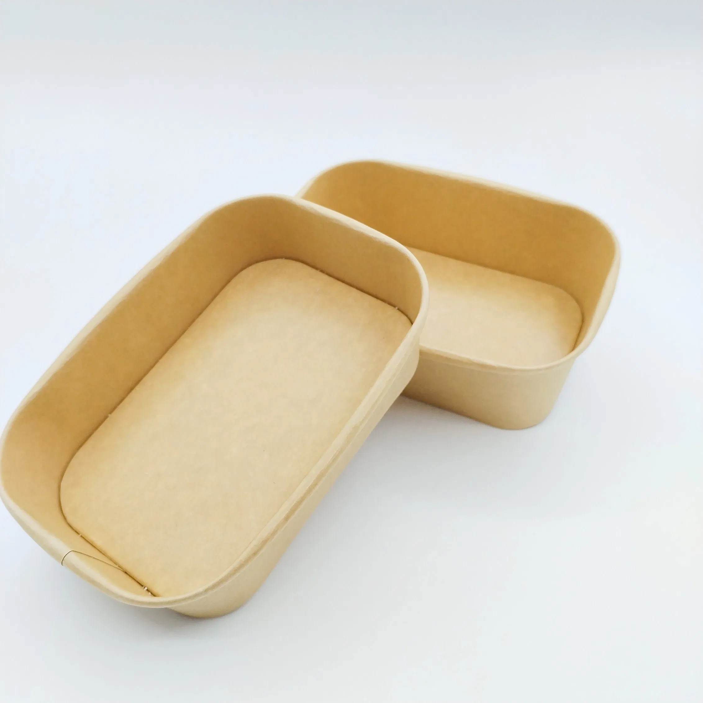 Disposable Recycle Food Grade Container Packaging Brown Paper Fast Food Take Away Takeaway Kraft Paper Food Lunch Box