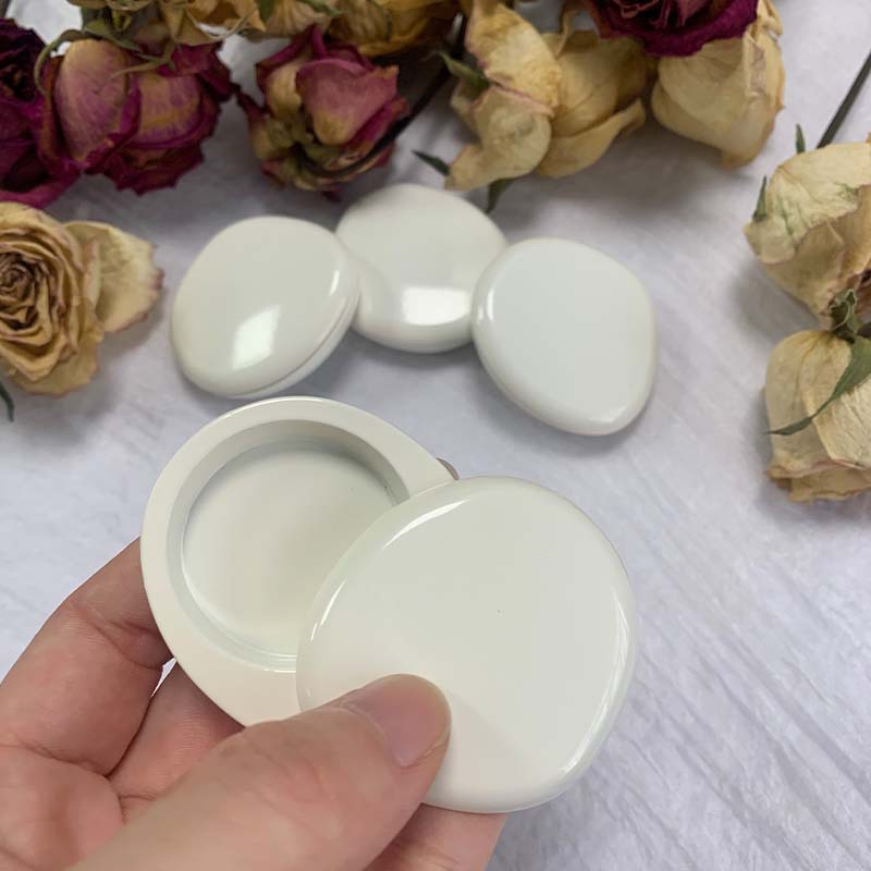 Factory Price Zinc Alloy Silver Sliding Metal Box Magnetic Solid Perfume Container