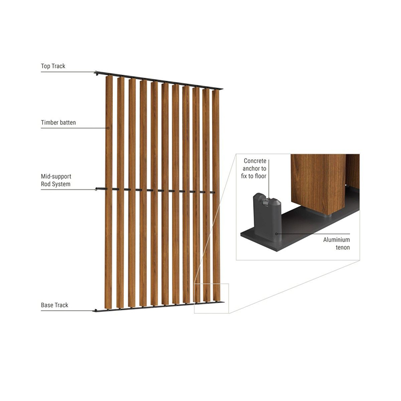 Durable Powder Coated Aluminum Grille for Exterior Cladding Curtain Wall