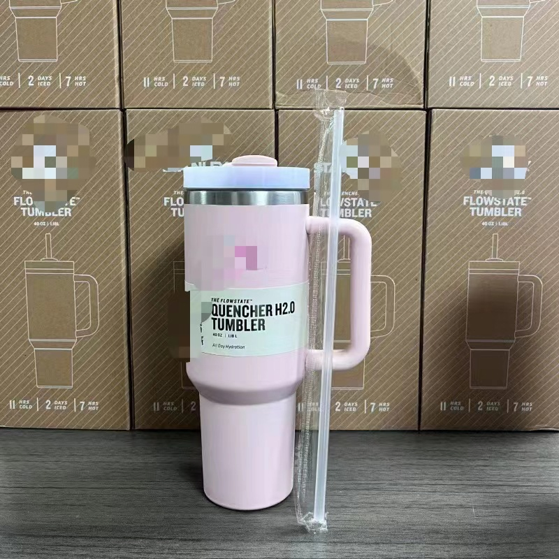 Термокружка 40 унций с крышкой и соломинкой, двойные стенки