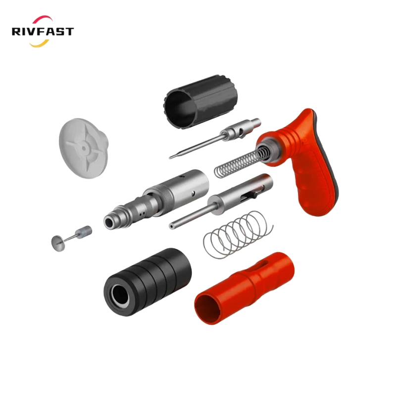 Manual Mini Steel Nail Gun 5 Gears Power Adjustable Wall Nail Guns for Ceiling, Light Weight Design Concrete Nail Gun.