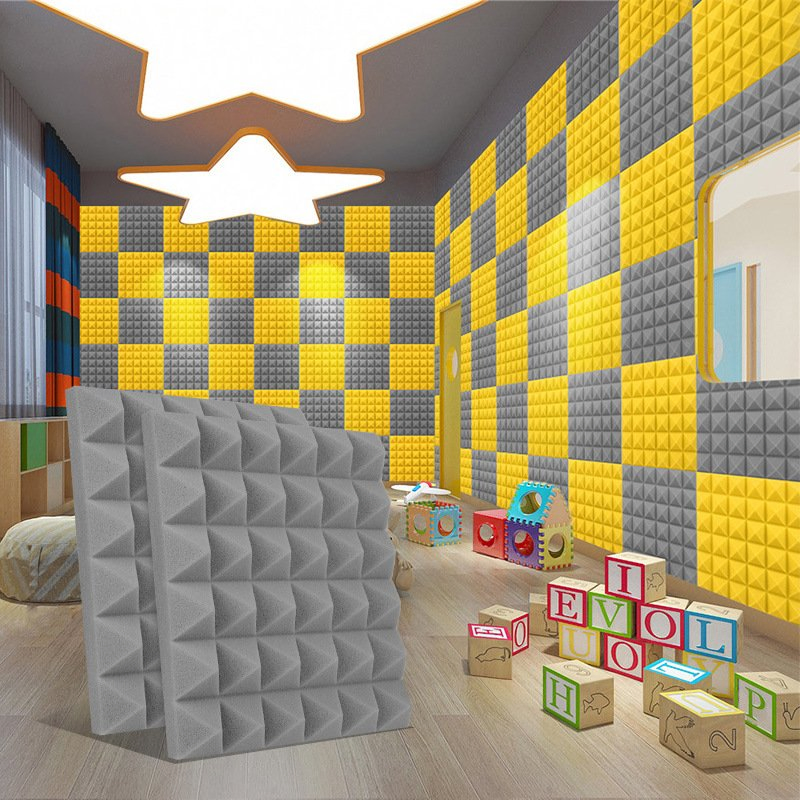 Anti-Noise PU Acoustic Foam Sponge Acoustic Panels Pyramid Shape Acoustic Panels Foam