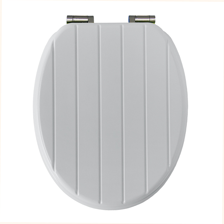 Sanipro Europe American Elongated Standards Bathroom U V Shape Toilet Lid White Wood Slow Down Toilet Seat Cover