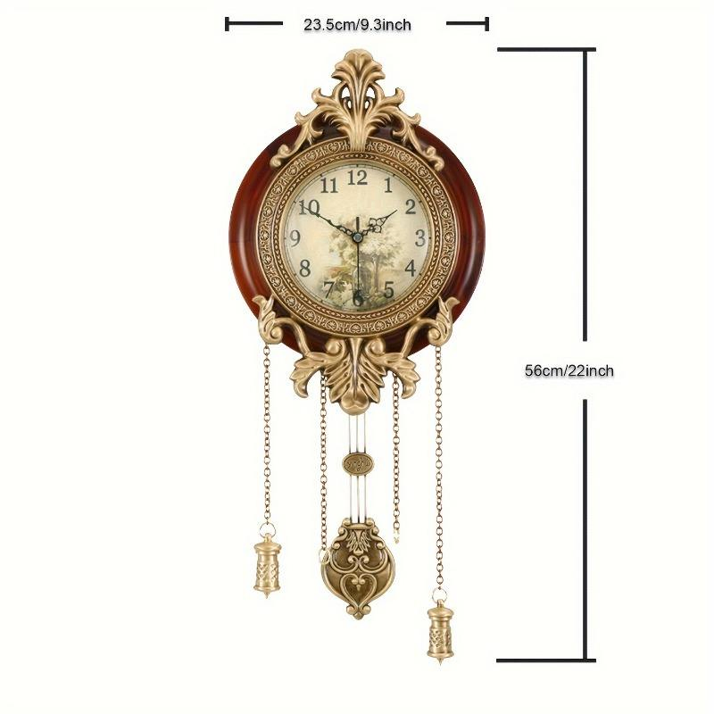 Wholesale Wood Wall Clock Aero Snail Battery Swinging Pendulum Antique Style Clocks Home Decor