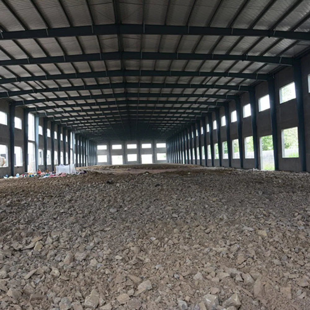 Wholesale Galvanized Prefab Steel Structure Fabrication Workshop with Block Wall