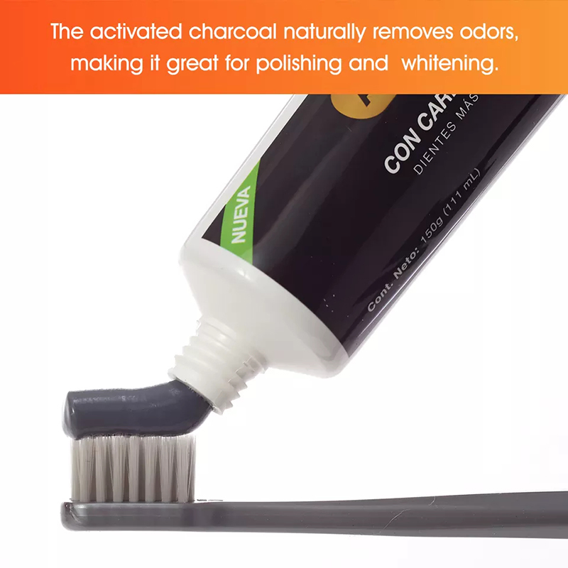Free Sample OEM Logo Adult Fluoride Free Activated Bamboo Charcoal Teeth Whitening Mint Flavor Toothpaste