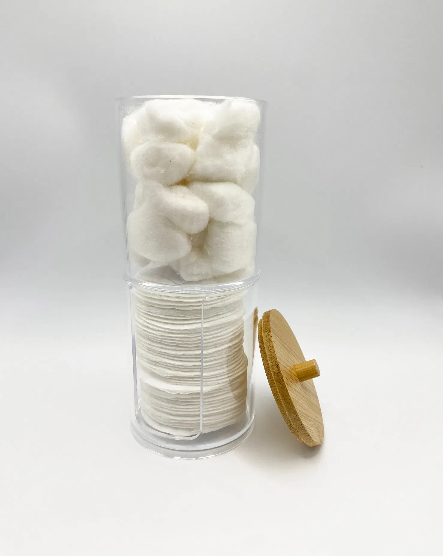 Promotional Gift Makeup 2 in 1 Q-Tip and Cotton Pad Jar Kit