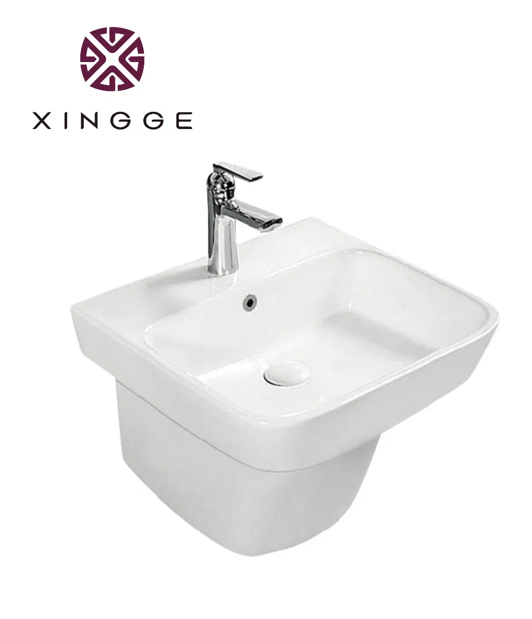 Керамическая подвесная раковина Chaozhou, белая, 480x460 мм