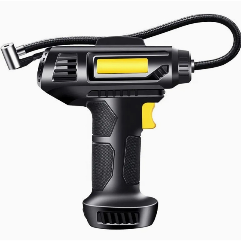 Rapid-Charge Portable Tire Inflator with Dual 2000mAh Batteries for Extended Runtime