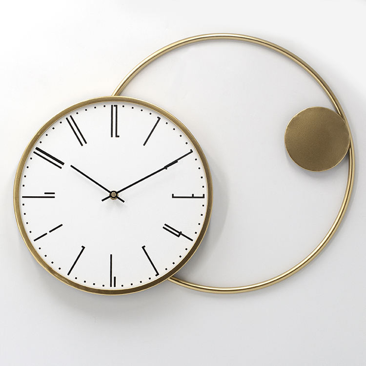 Wholesale Price Gold Metal Wall Clock