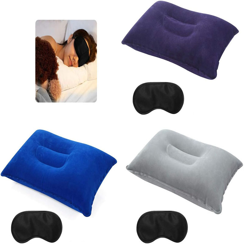National Defens Reserves Portable Comfort Inflatable Pillow Low Price Ergonomic Flocked Head Neck Lumbar Support Ultralight Soft Air Pillows