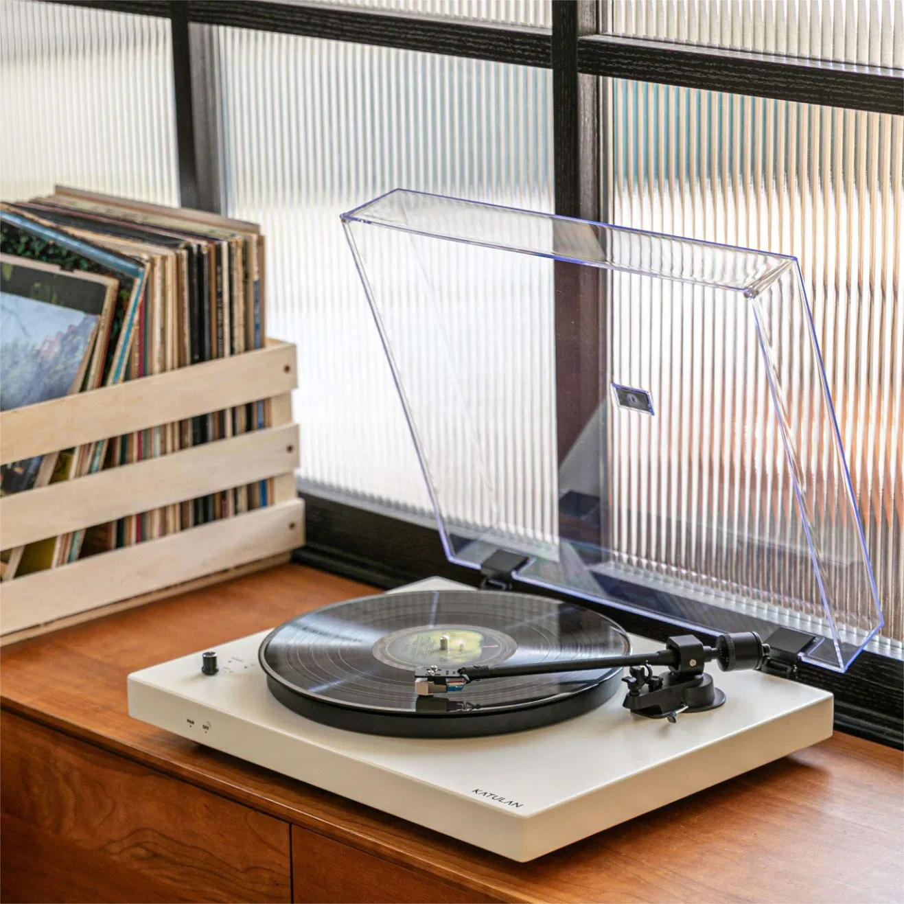 Tr-L40 Lp Playback Aluminum Pickup Turntable Gramophone Vinyl Record Player with PVC Veneer