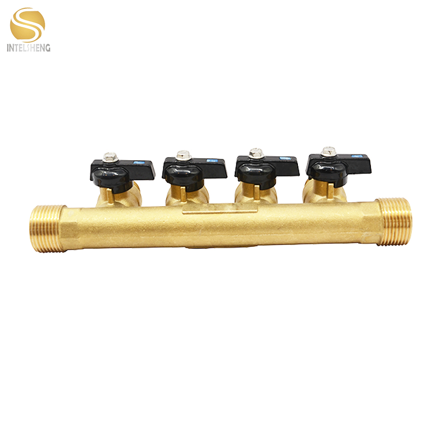 Brass Hot Water Floor Heating Water Separator Manifolds
