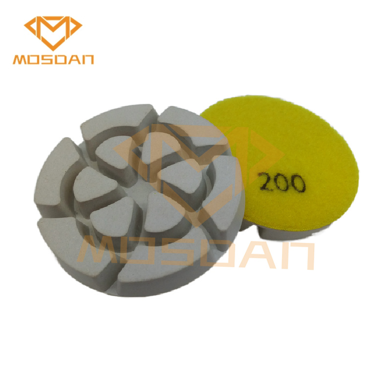 3 Inch Concrete Floor White Dry Use Flower Resin Bond Polishing Pads