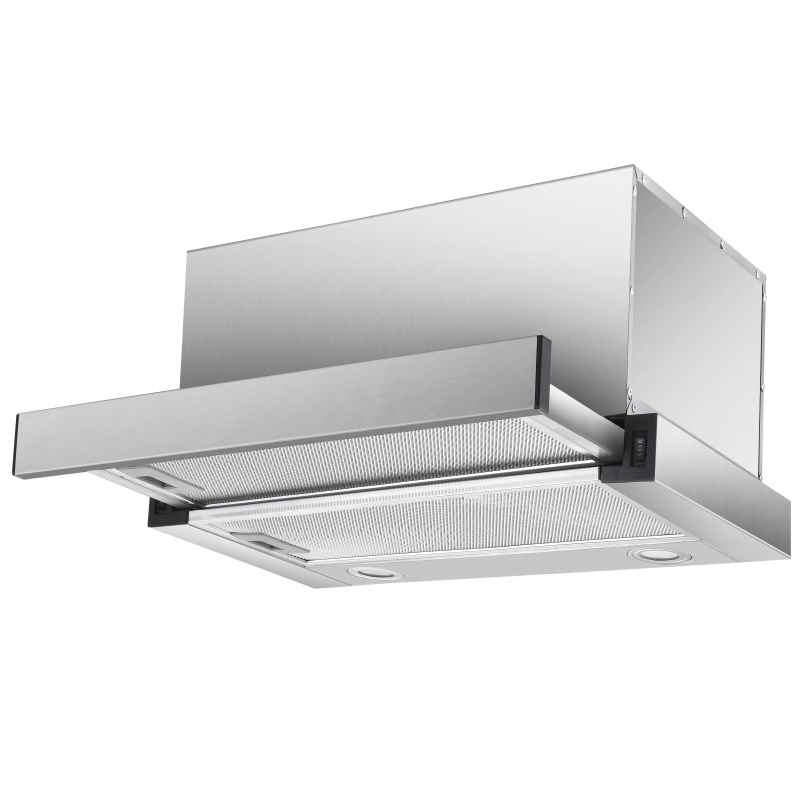 Telescopic Hood Sliding Kitchen Chimney Built in Range Hood Copper Motor