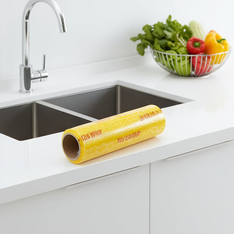 Transparent Plastic Food Grade Film on Roll for Packing Food Supermarket Chain Using Special PVC Cling Film