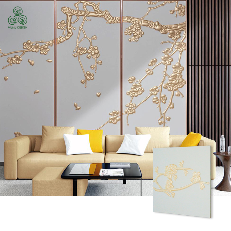 Integrating Multi Shape 3D Relief and Chinese Embroidery for Indoor Wall Panel