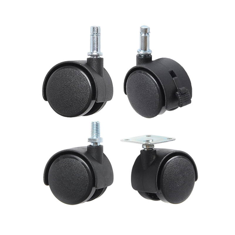 Environmental Replacement Computer Office Chair PP Plastic Universal U-Bracket Stem Circlip Swivel Thread Plate Casters
