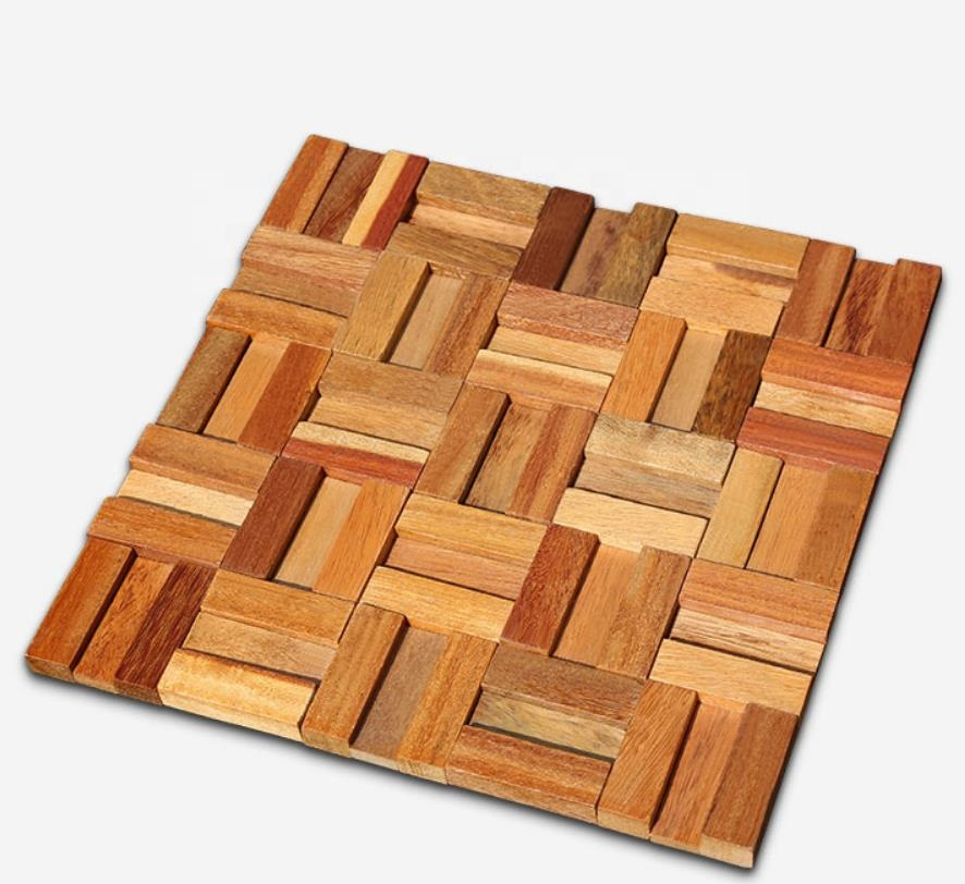 Деревянная мозаичная панель 3D Старинный корабль 300x300 мм