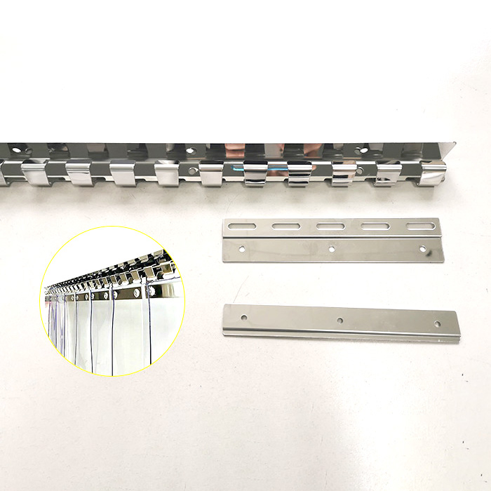 European Style Stainless Steel Hanging Bracket for PVC Strip Curtains