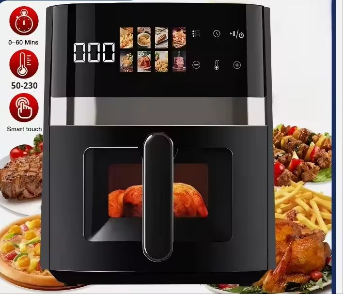 Multifunctional Visual Smart Touch Screen Custom Oil Free Electric Deep Fryer Hot Air Fryer Oven