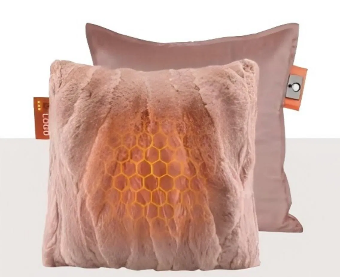 Heated Colorful Fleece Cushion for Home and Office