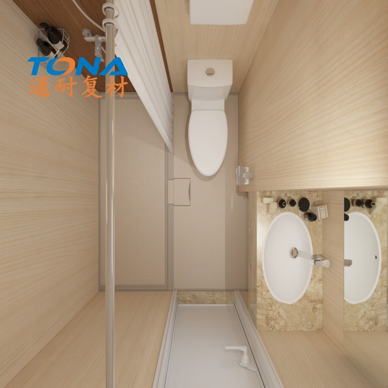 All in One Prefabricated Bathroom Integrated SMC Prefab Modular Bathroom