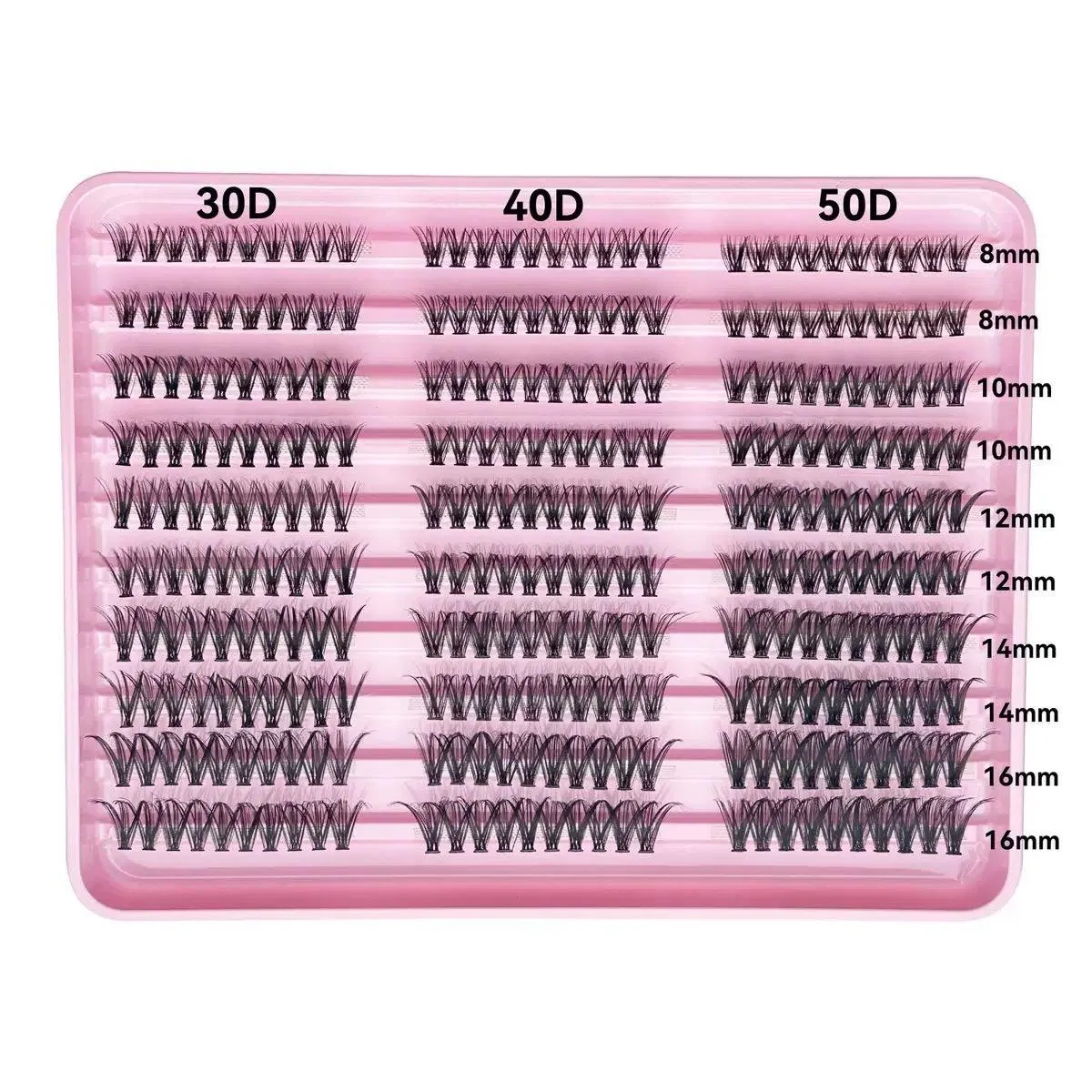 Hot Selling Eyelash Book Large Set 30d 40d 50d 60d 80d 100d Mixed Volume DIY Cluster Segment False Mink Eyelashes
