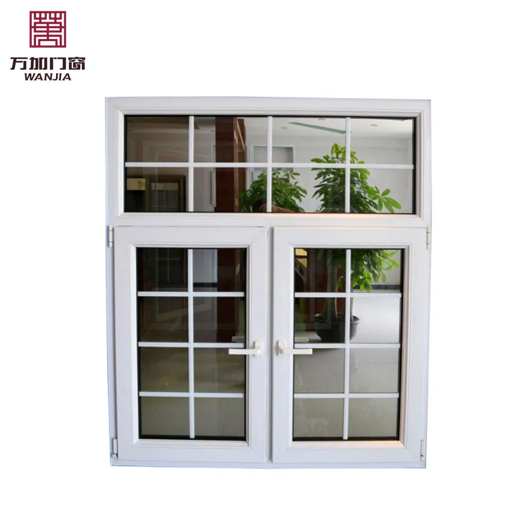 Wanjia House Windows Double Glazed PVC Window and Doors UPVC Casement Window