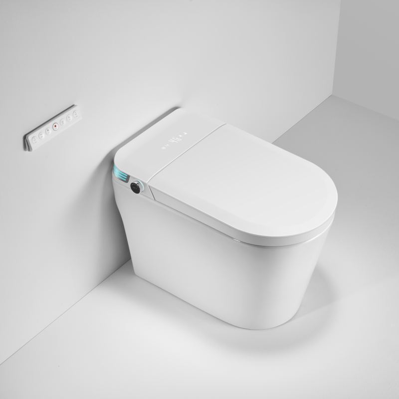 Luxury Modern Villa Watermark Intelligent Closestool Sanitary Wares Bathroom Furniture Wc Floor Intelligent Electric Smart Toilet with Bidet Smart Toilet