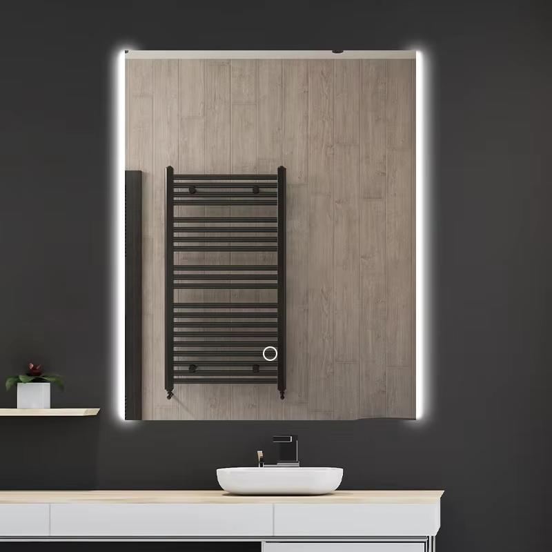 Manufacturer LED Bathroom Mirror Rectangle Shape Defog Touch Screen Smart Mirror