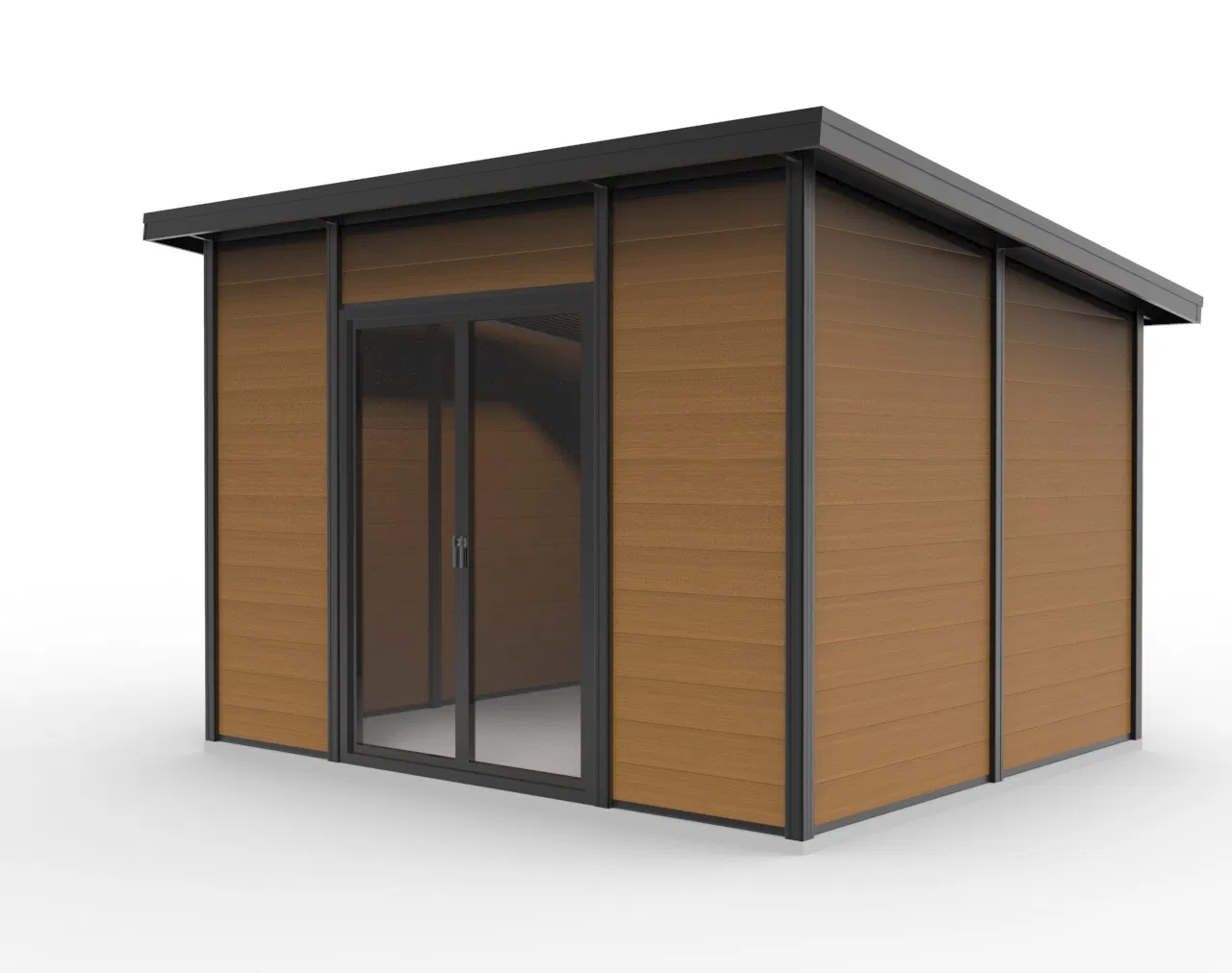 UV Resistance Living Shed Prefabricated House Easy Install Outdoor Wood Plastic Composite WPC Garden Storage