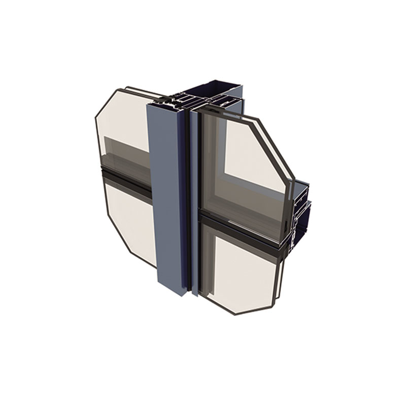 Customizable Semi-Hidden Curtain Wall Aluminum Profiles