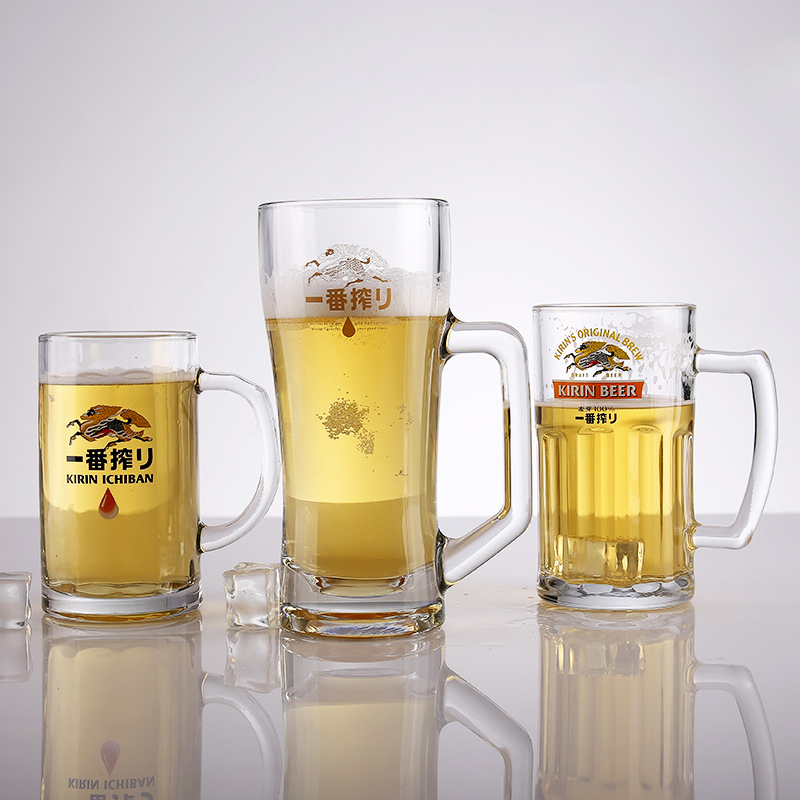 Beer Drinking Bar Glass Mugs with Handle
