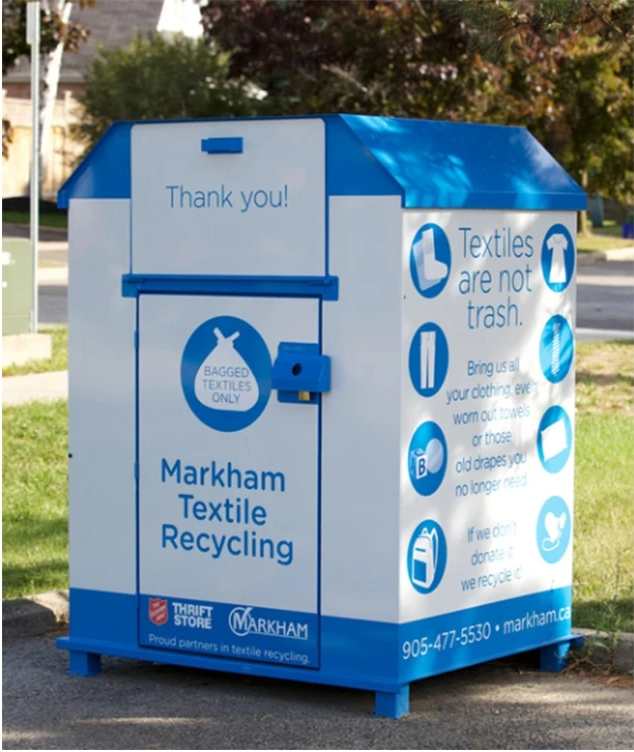 Wholesale Stainless Steel Metal Clothing Recycling Box Donation Box