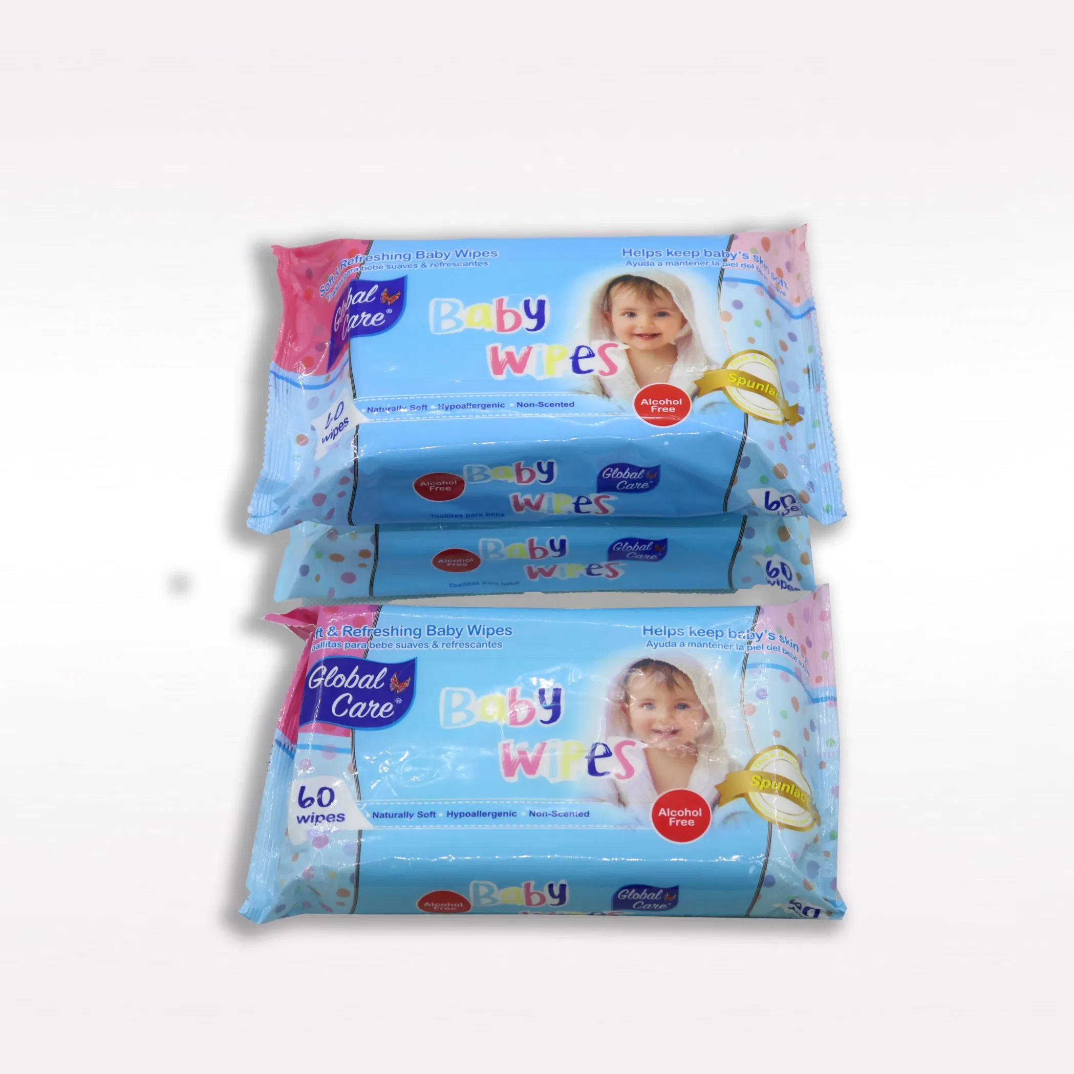 Private Label Baby Biodegradable Wipe Alcohol Free Baby Wet Wipe Antibacterial Tissue Factory Price