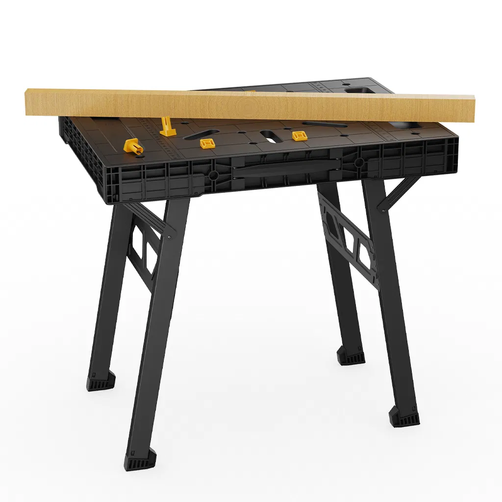 Factory Price Portable Foldable Wood Working Workbench Table with 4 Stop Blocks