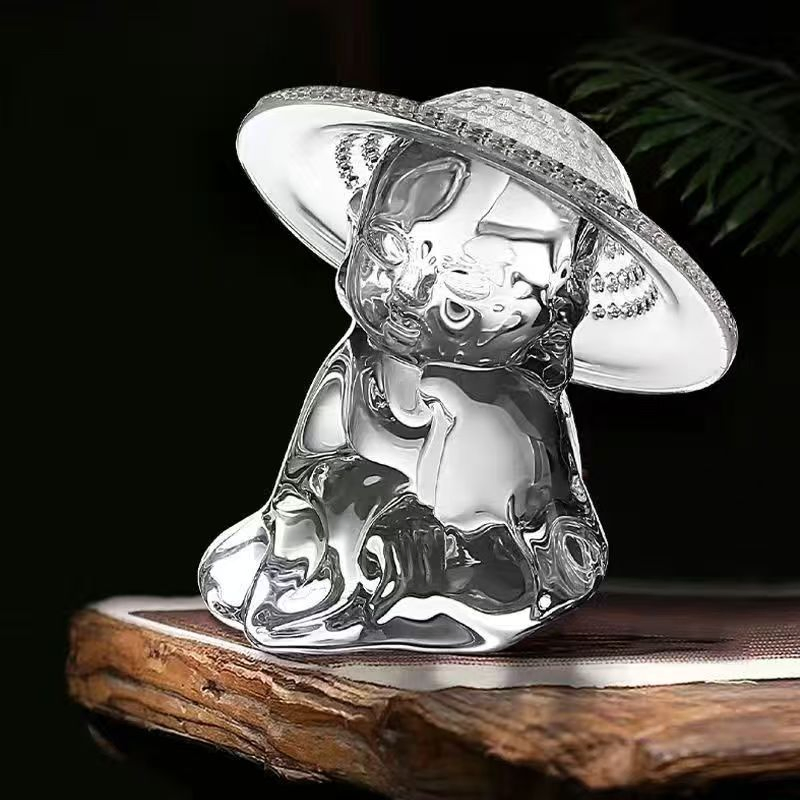 OEM High Borosilicate Glass Buddha Statue Tea Strainer Filter Tea Pet Household Kung Fu Tea Set