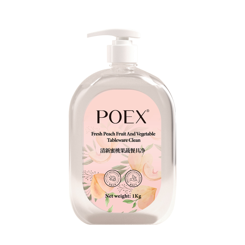 China Factory Eco Friendly 1L Fruit Washing Dish Liquid Strong Remove Oil Stain Dishwashing Liquid Detergent