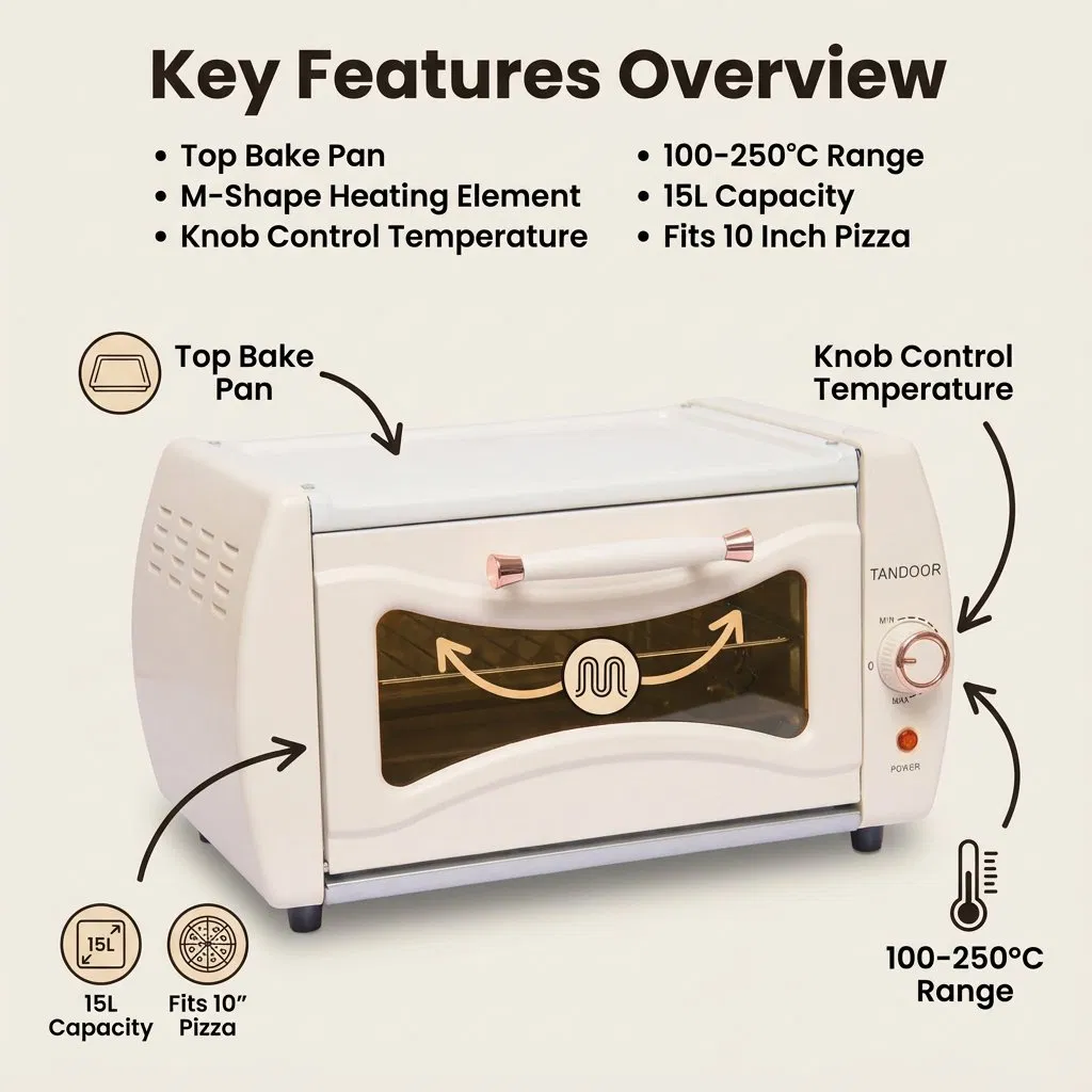 10-Inch Pizza Maker Small Electric Pizza Oven for Quick Heating Cooking