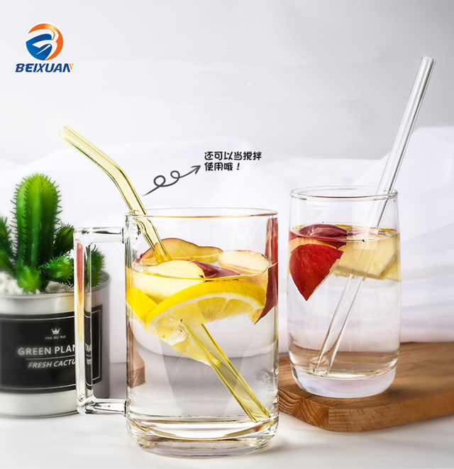 High Borosilicate Glass High Temperature Resistance Curved Glass Straw