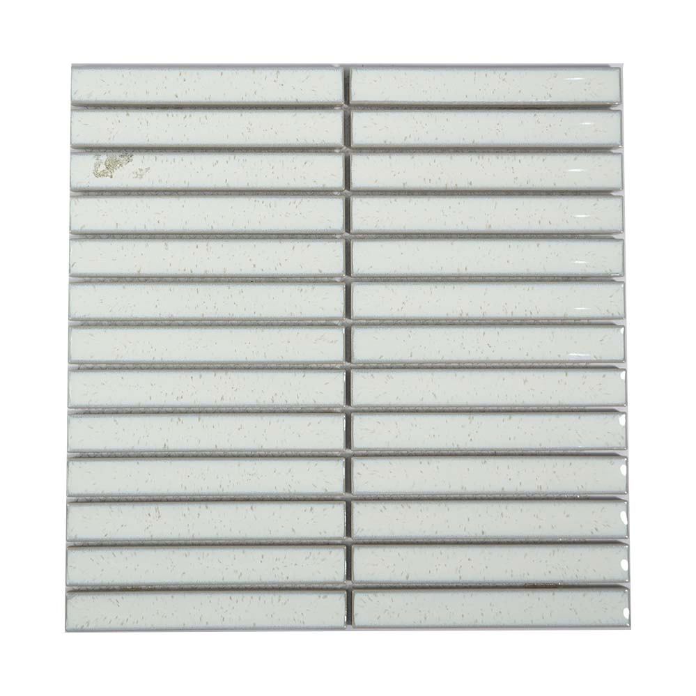 Mixed White and Silver Glass Mirror Mosaic with Certificate