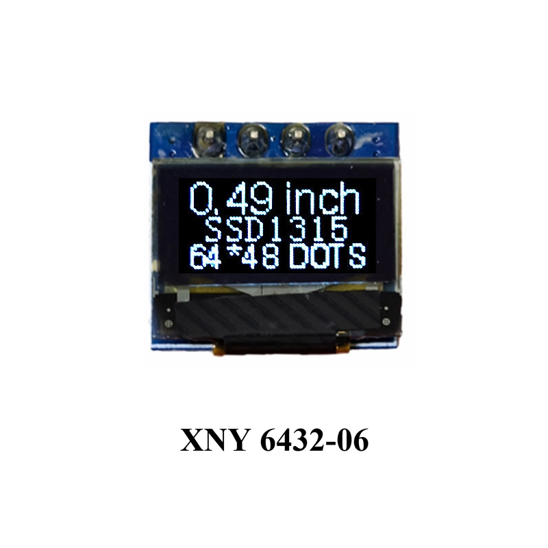 Мини OLED-дисплей 0.49 дюйма с синим фоном и белым текстом