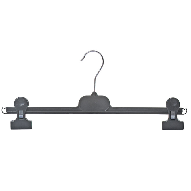 Hanger Manufacturer Plastic Pants Hanger Man Woman Kids Hanger Black with Clip for Display