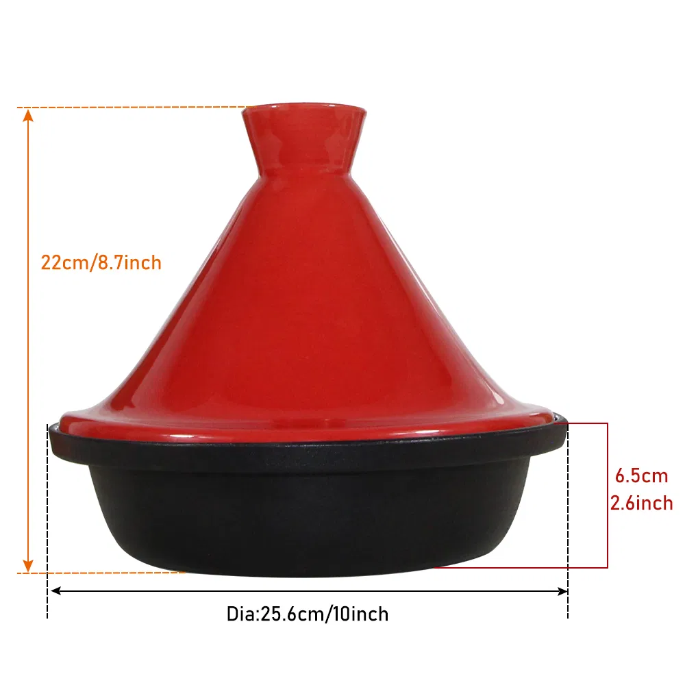 Enameled Cast Iron Tagine with Ceramic Lid