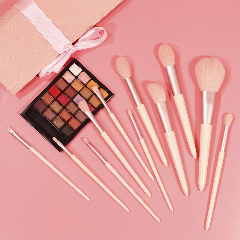 New 11 Makeup Brush Set Complete Makeup Tools Powder Brush Blush Nose Shadow Brush Beauty Gift Tools