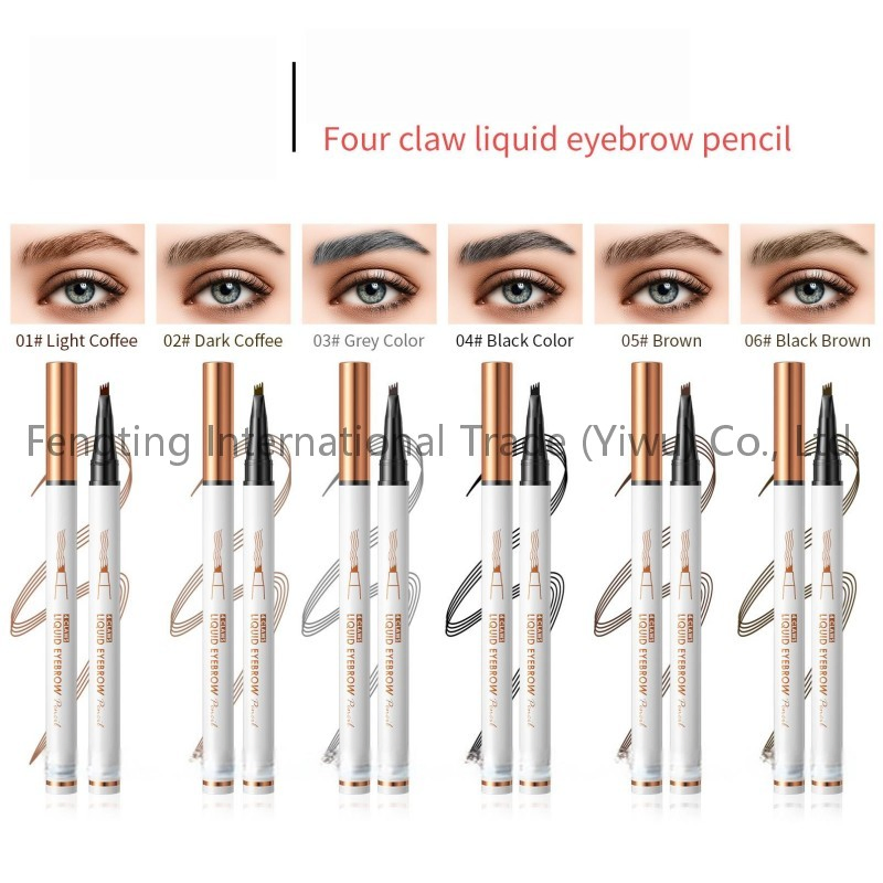 Waterproof Double Head Liquid Eyebrow Pencil Long Lasting Quick-Drying Dual-Ended Eyebrow Pencil