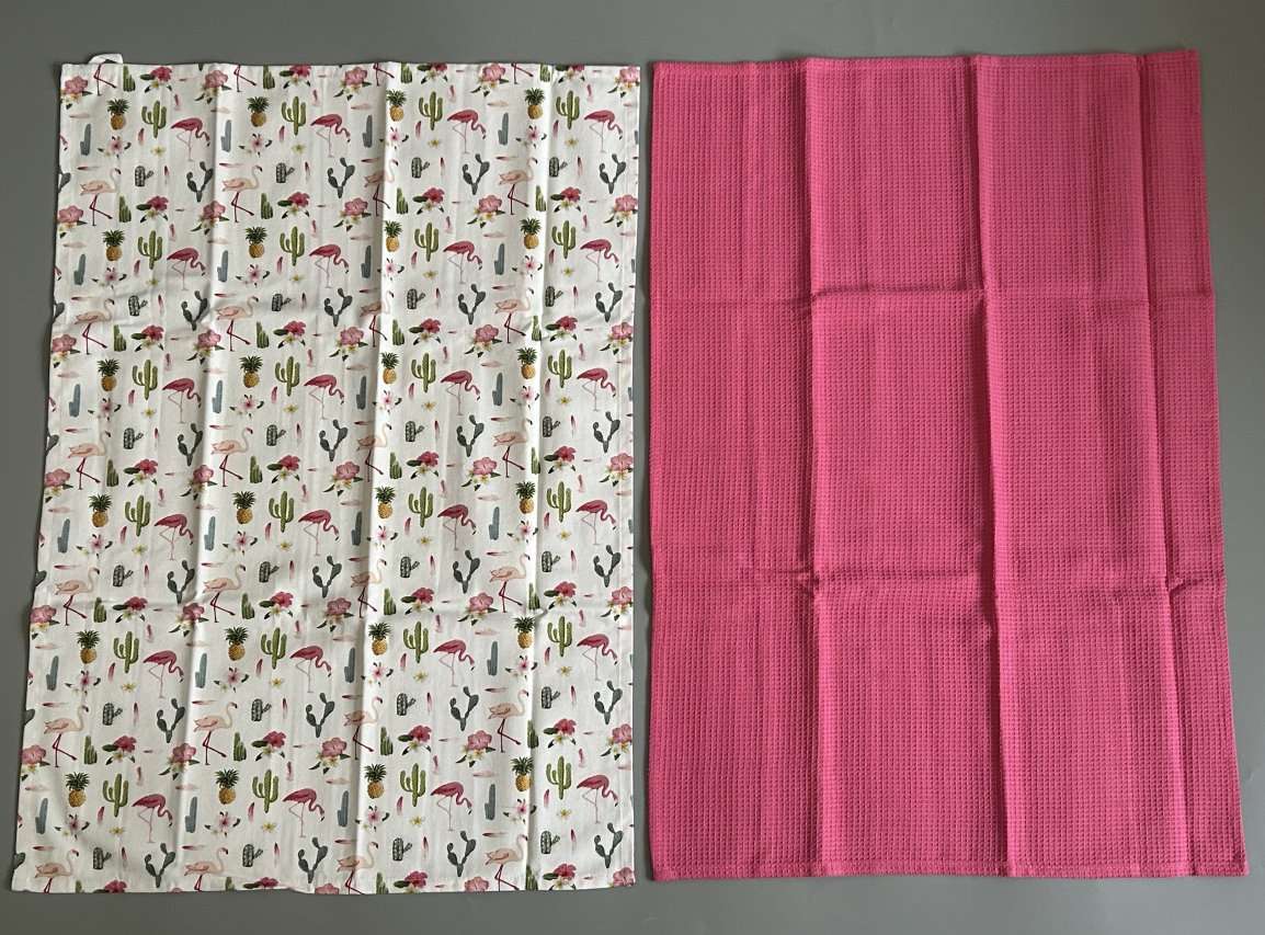 Custom Printed Kitchen Collection of Waffle Napkin Tea Towels